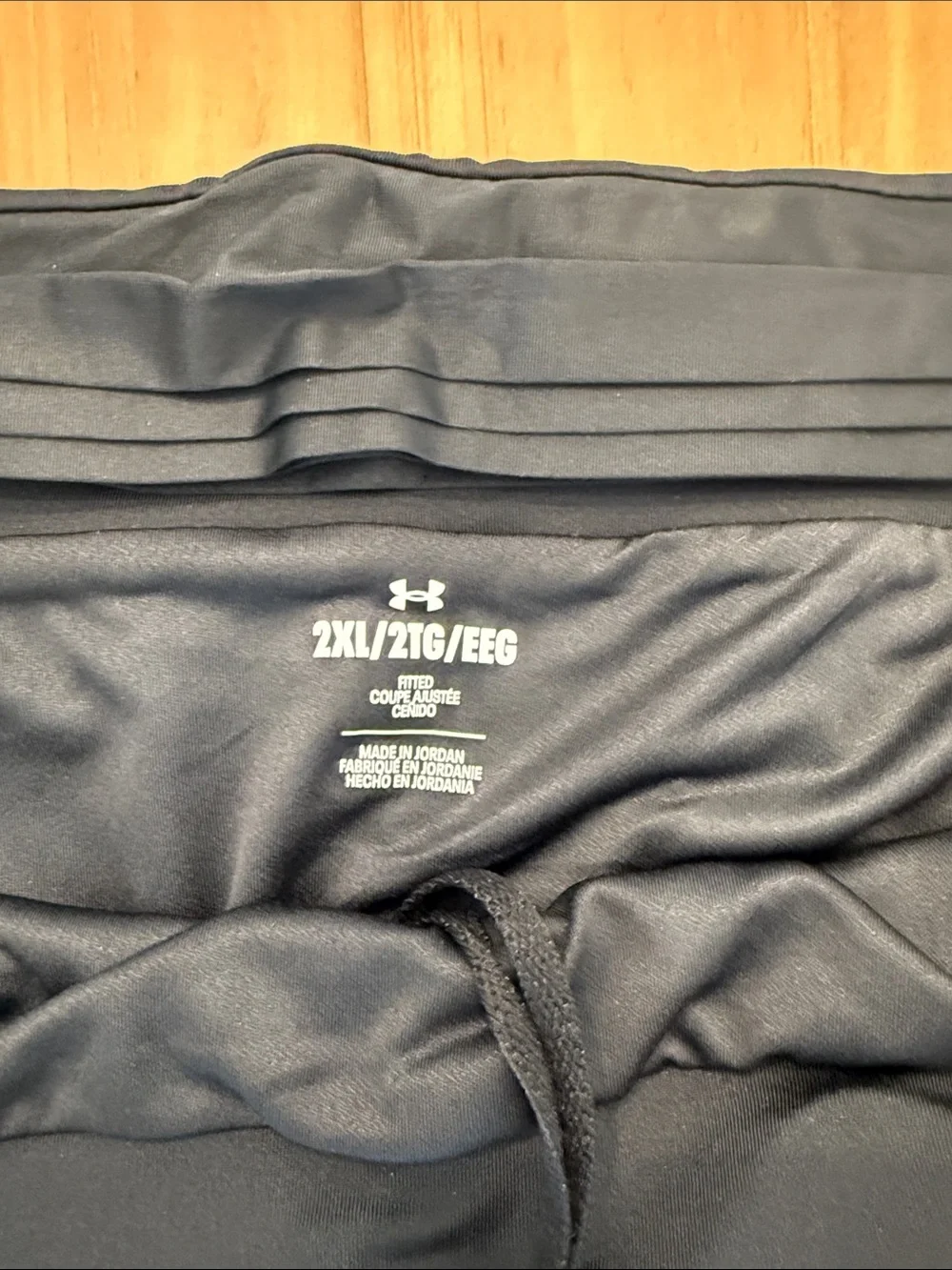 Under Armour Men's Black and Gray Printed Athletic Shorts